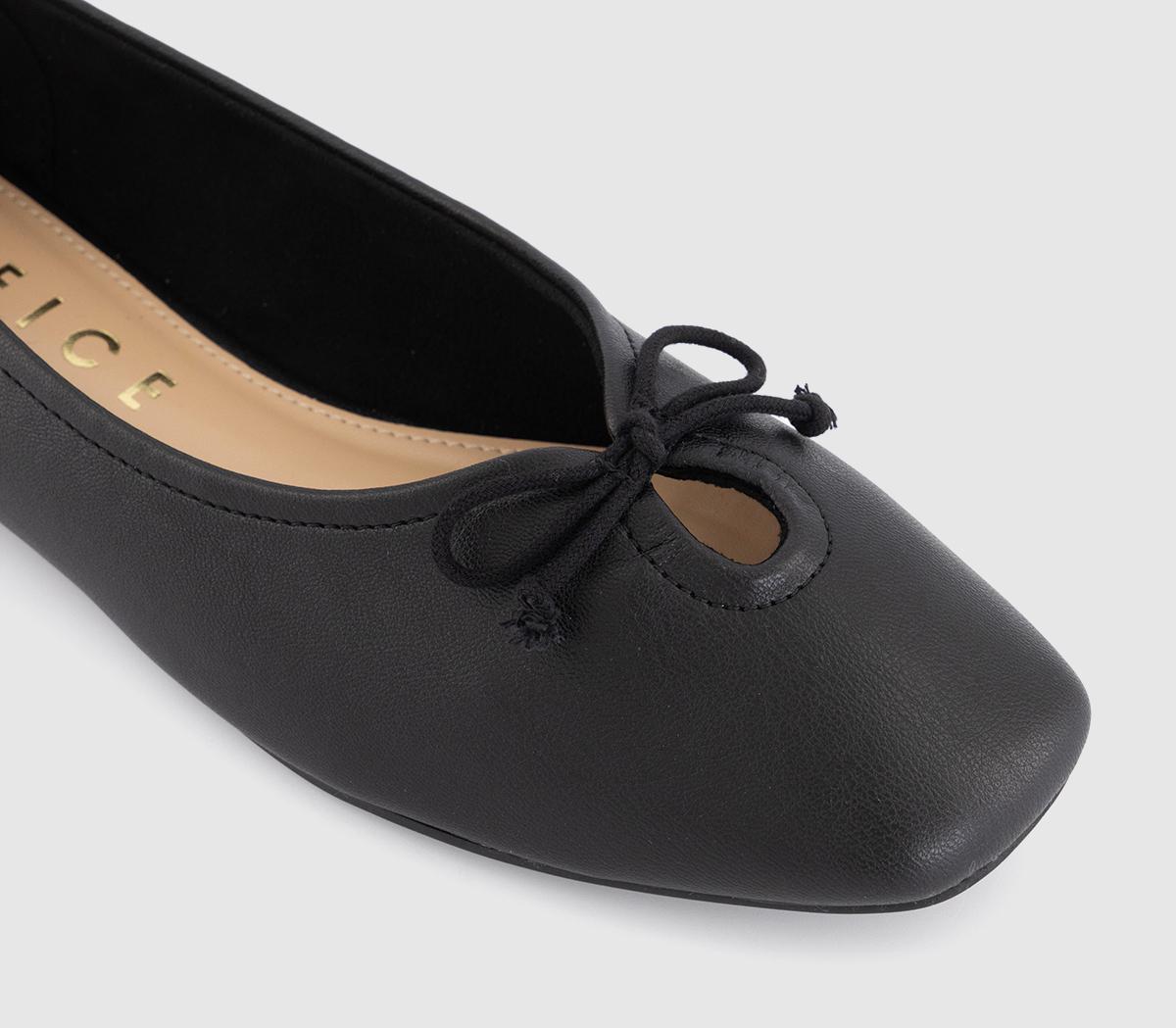 OFFICE Freya Bow Ballet Pumps OFFICE Freya Bow Ballet Pumps Black