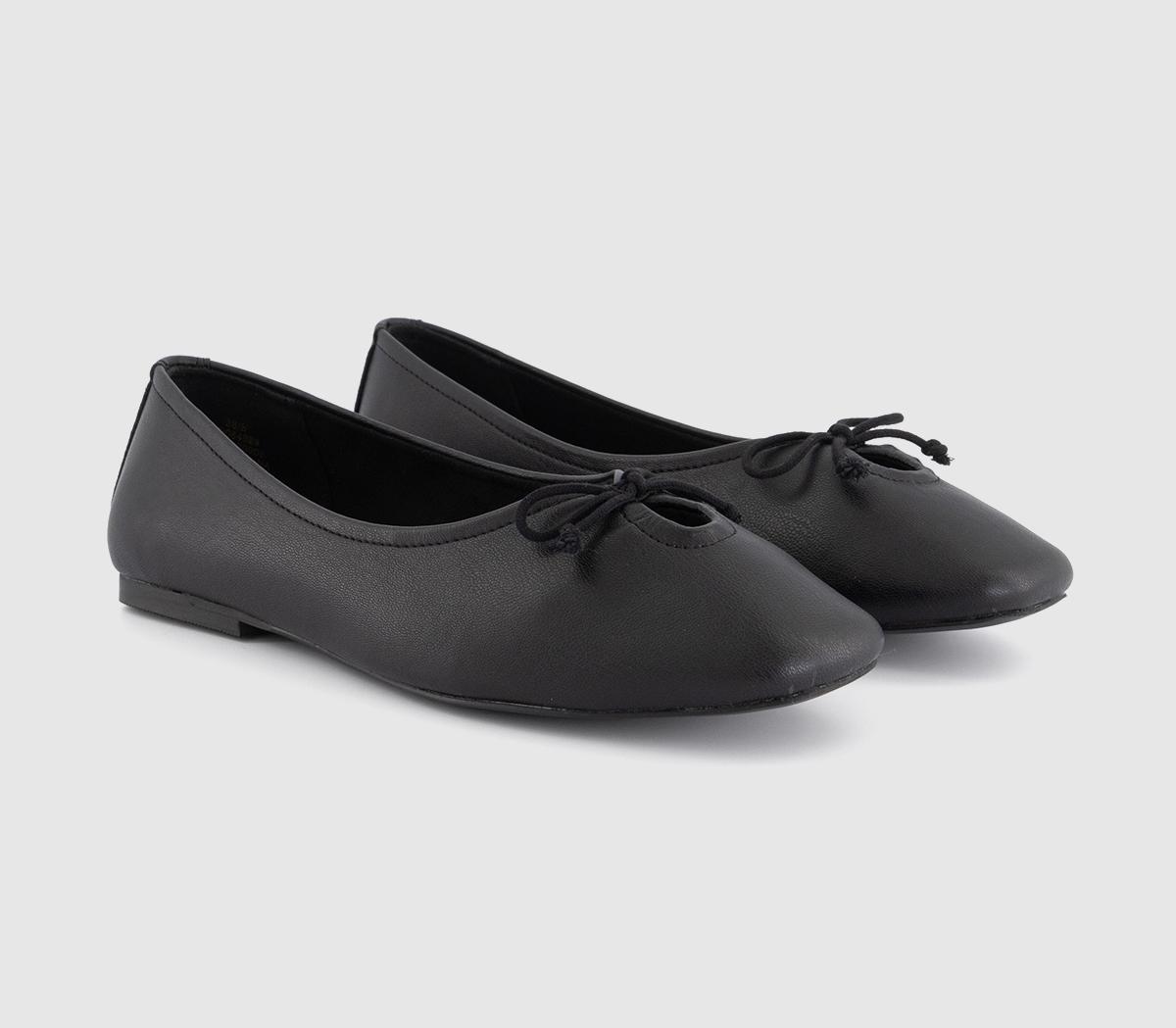 OFFICE Freya Bow Ballet Pumps OFFICE Freya Bow Ballet Pumps Black