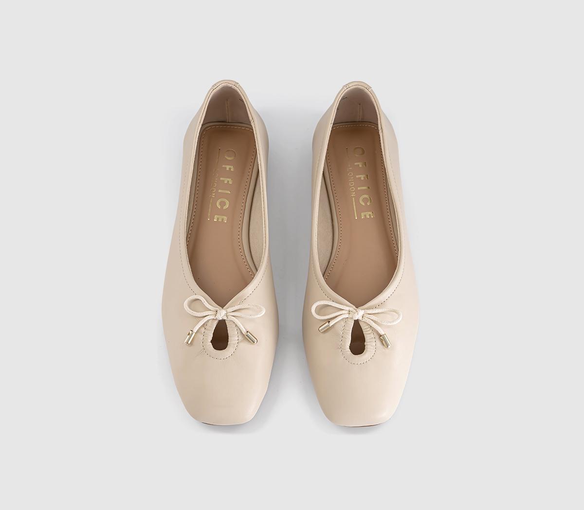 OFFICEFreya Bow Ballerina FlatsNew White