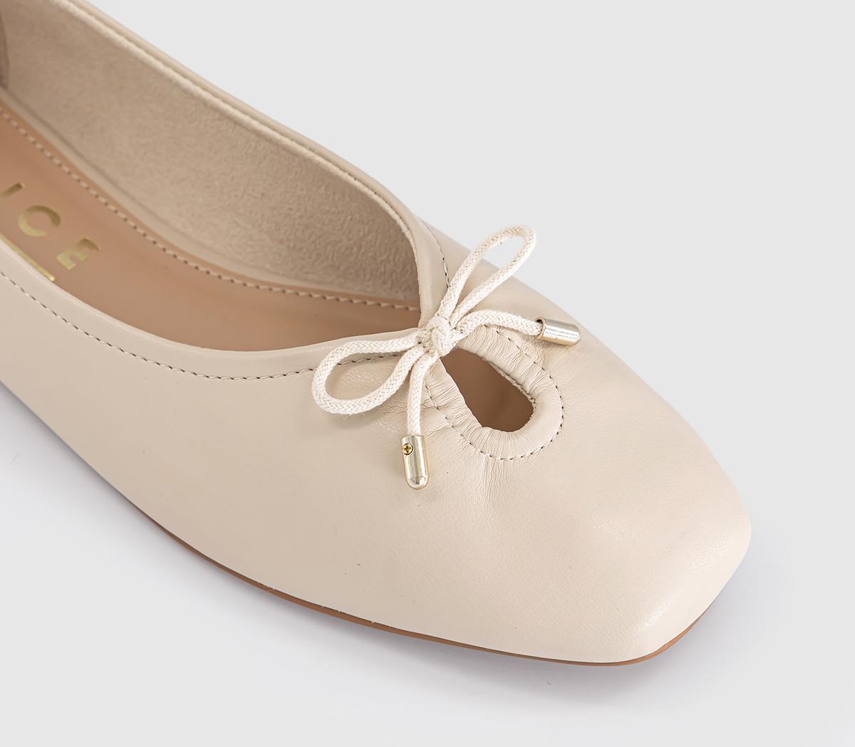 OFFICEFreya Bow Ballerina FlatsNew White