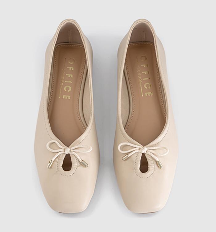 OFFICE Freya Bow Ballerina Flats New White