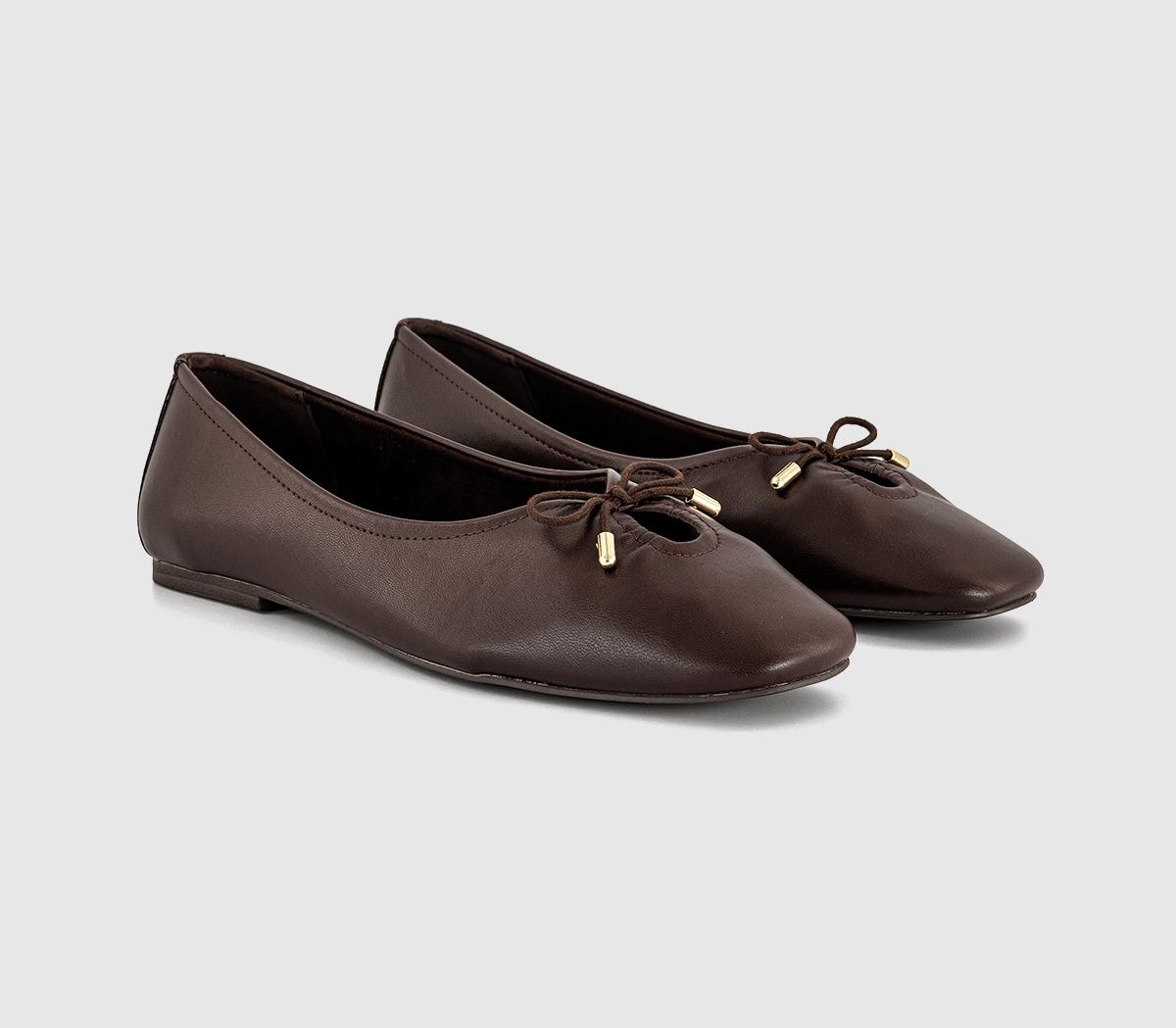 OFFICEFreya Bow Ballerina ShoesBrown