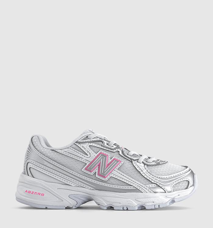 New Balance 740 Youth Trainers Silver Metallic Signal Pink