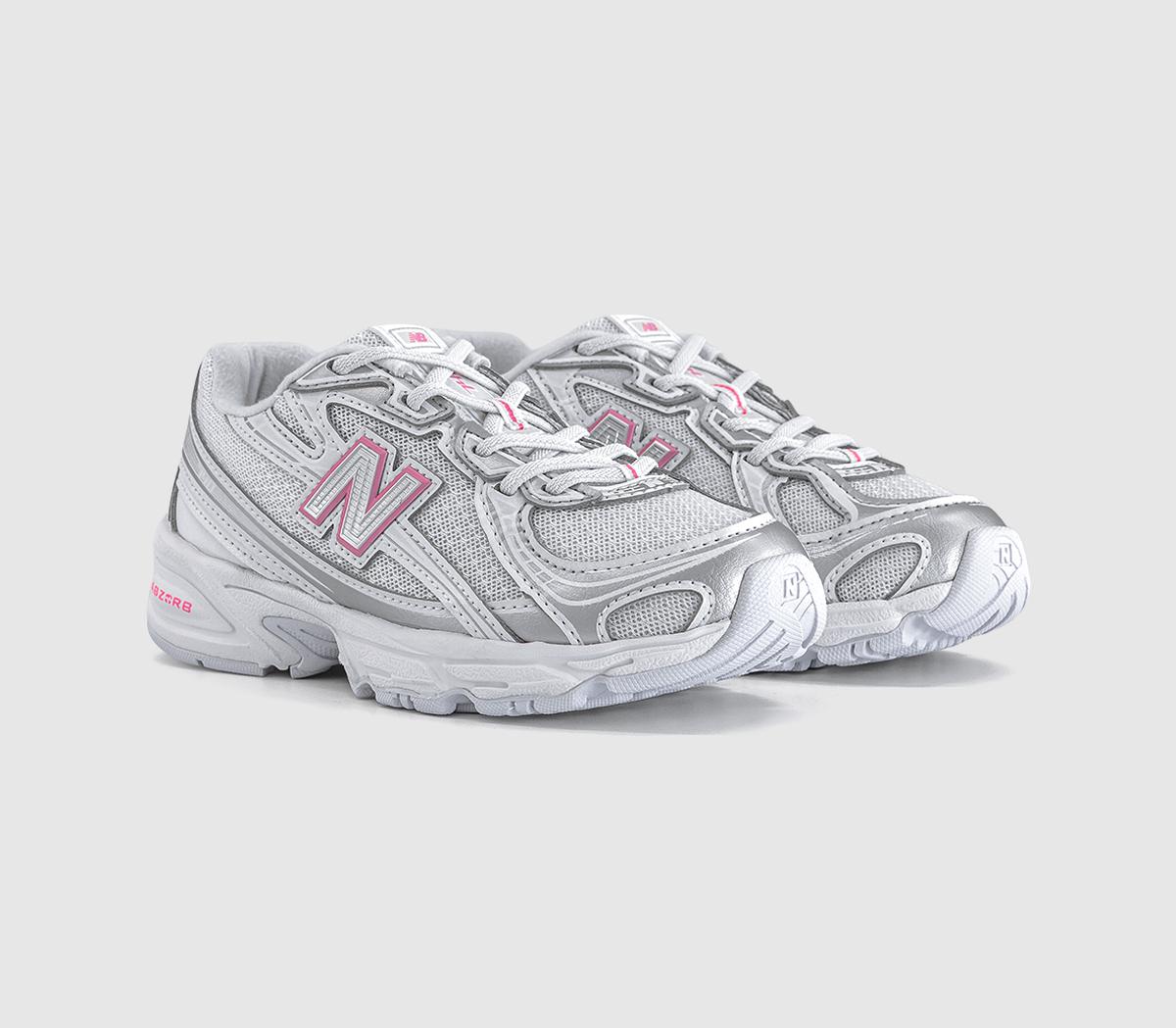 New Balance740 Youth TrainersSilver Metallic Signal Pink