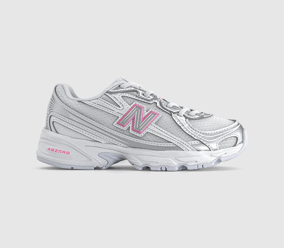 New Balance 740  Trainers Silver Metallic Signal Pink  in Kids  Size 11 , Office Shoes