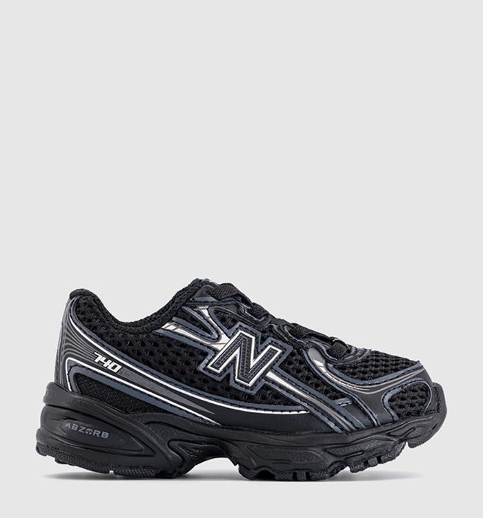 New Balance 740 Infant Trainers Black Silver Metalic Bm