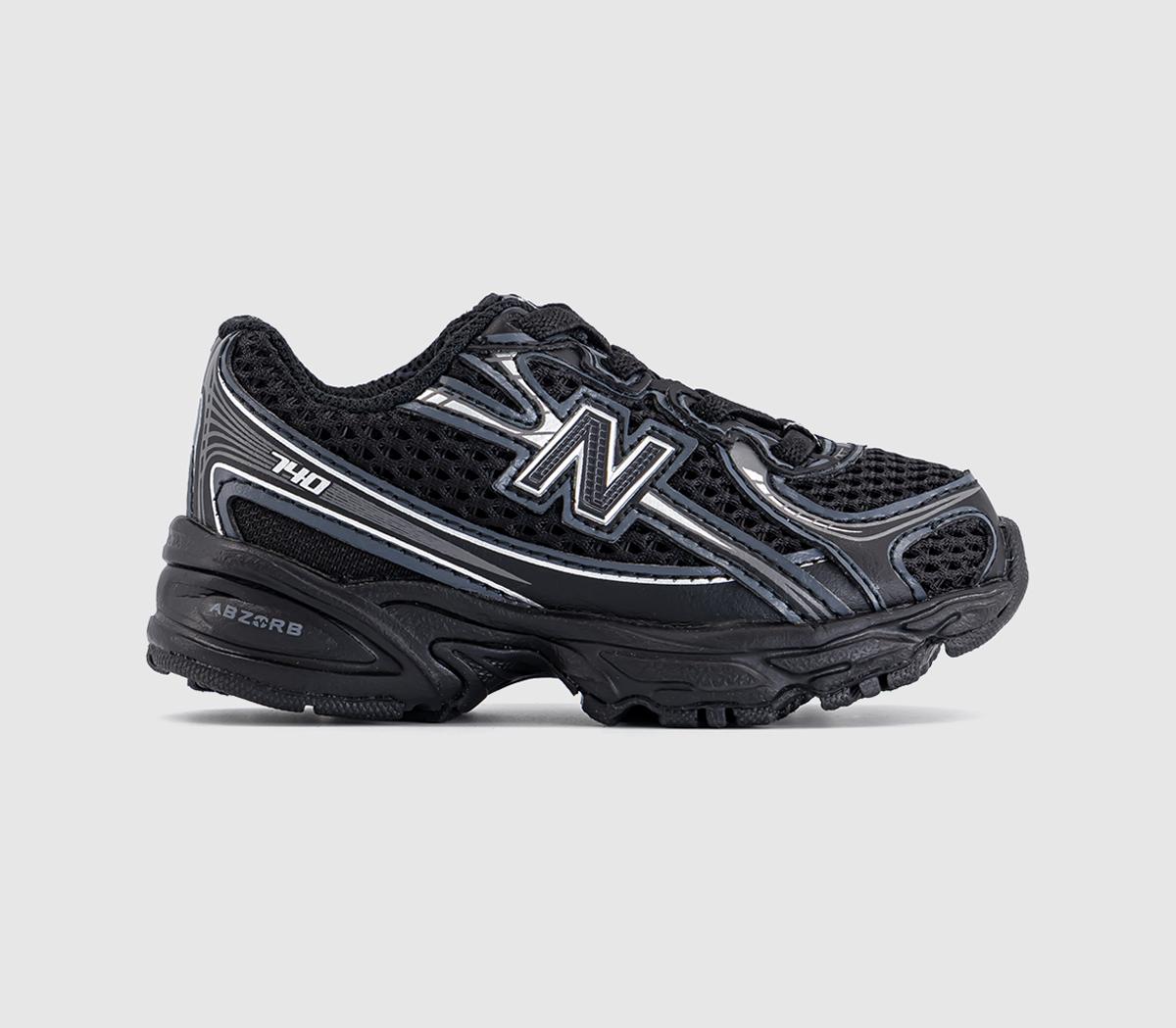 New Balance 740  School Shoe Trainers Silver Metalic Bm Black in Kids  Size 7, Office Shoes