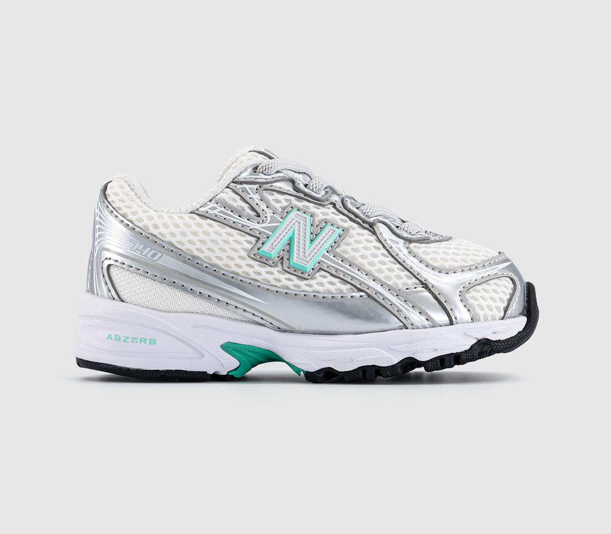 New Balance 740  Trainers Silver Metallic Deep End  in Kids  Size 6, Office Shoes