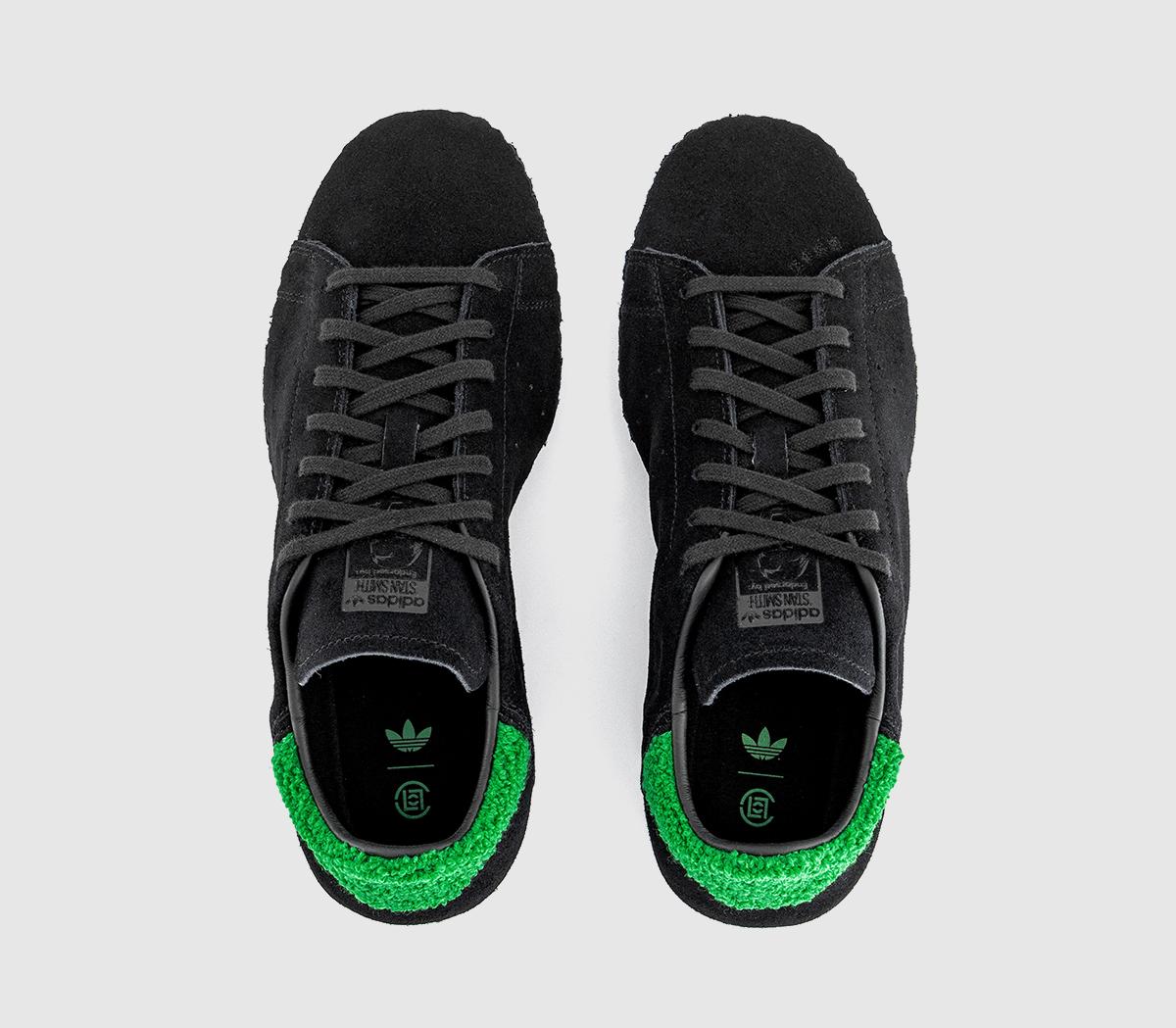 adidasClot Stan Smith TrainersCore Black Green Core Black