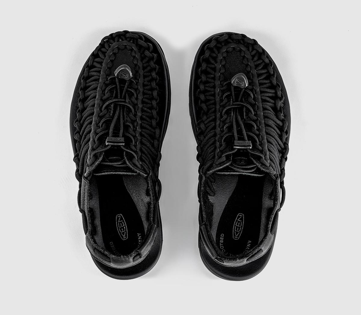 KEENUneek Platform TrainersBlack Smooth Lea
