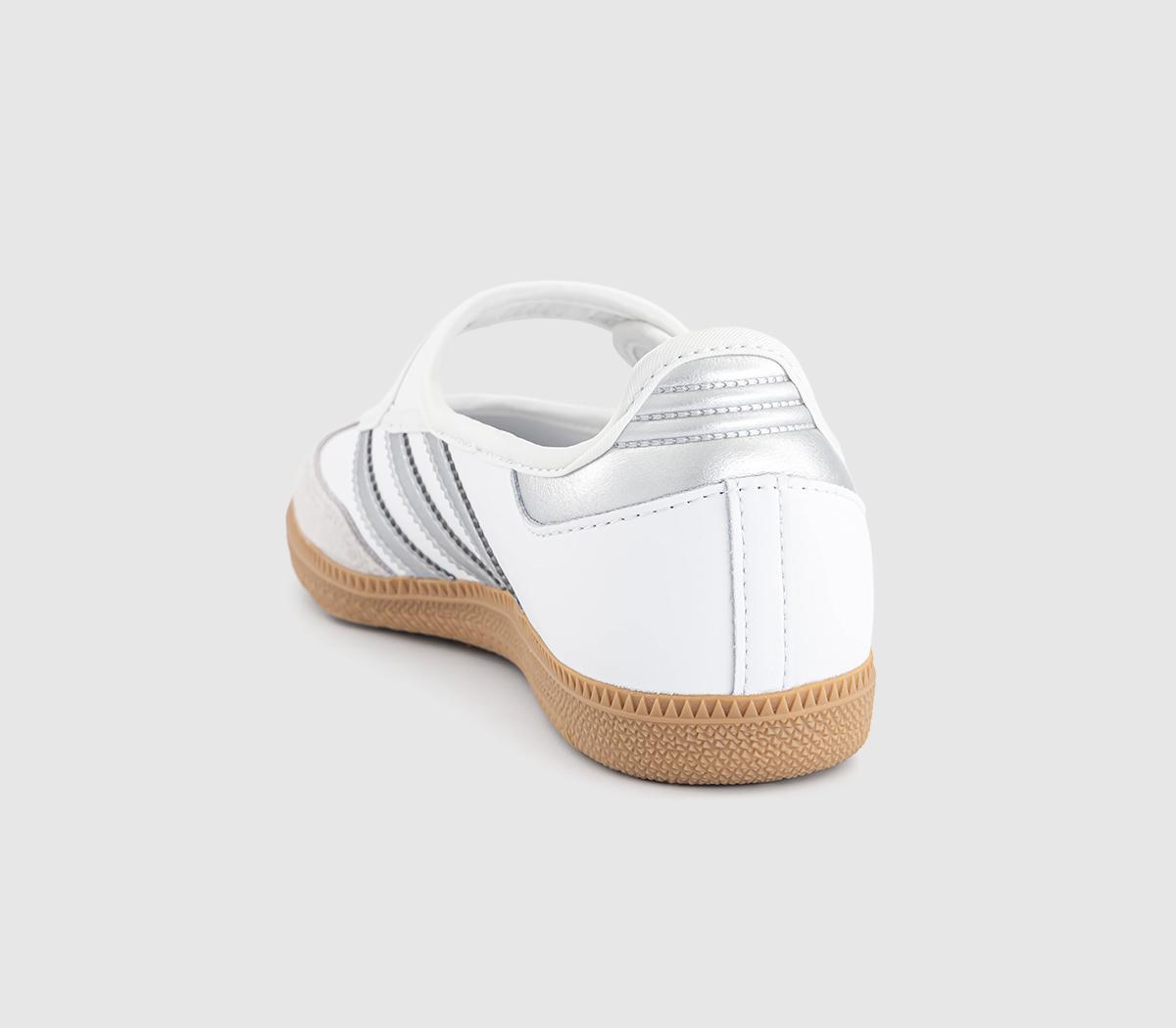 adidasSamba Jane Ballet TrainersWhite Silver Metallic Gum