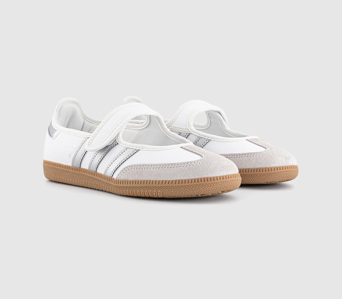 adidasSamba Jane Ballet TrainersWhite Silver Metallic Gum