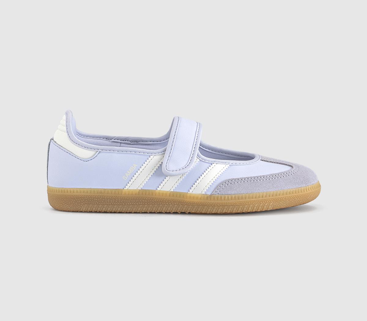 Adidas Samba Janes Frozen Purple Off Gum White in Women's Size 6, Office Shoes