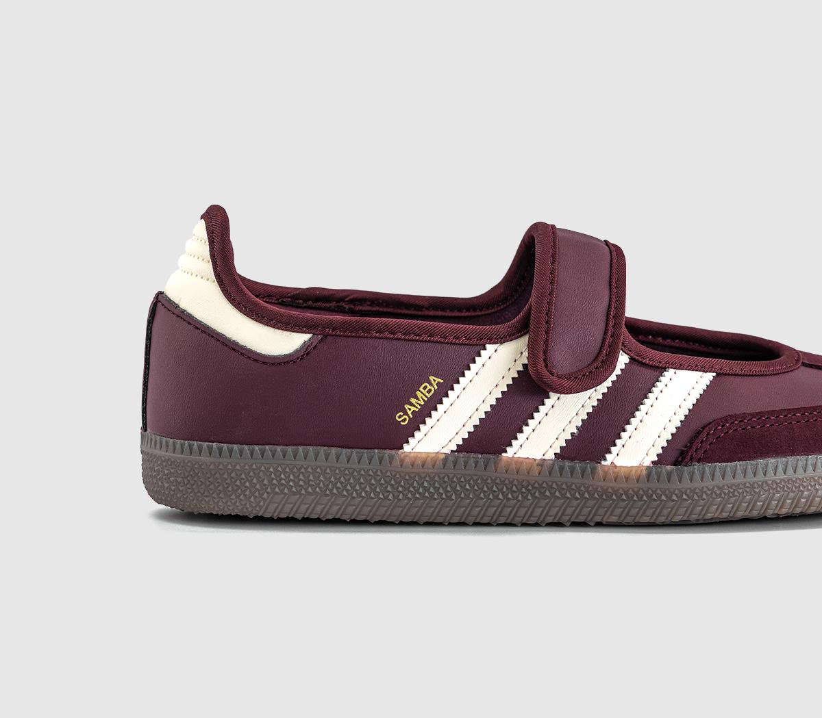 adidasSamba Jane Ballet TrainersMaroon Cream White Gold Metallic