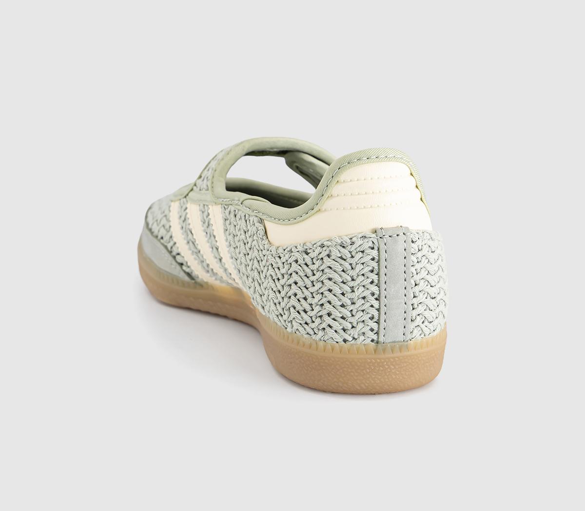 adidasSamba Jane Ballet TrainersHalo Green Warm Vanilla Gold Metallic