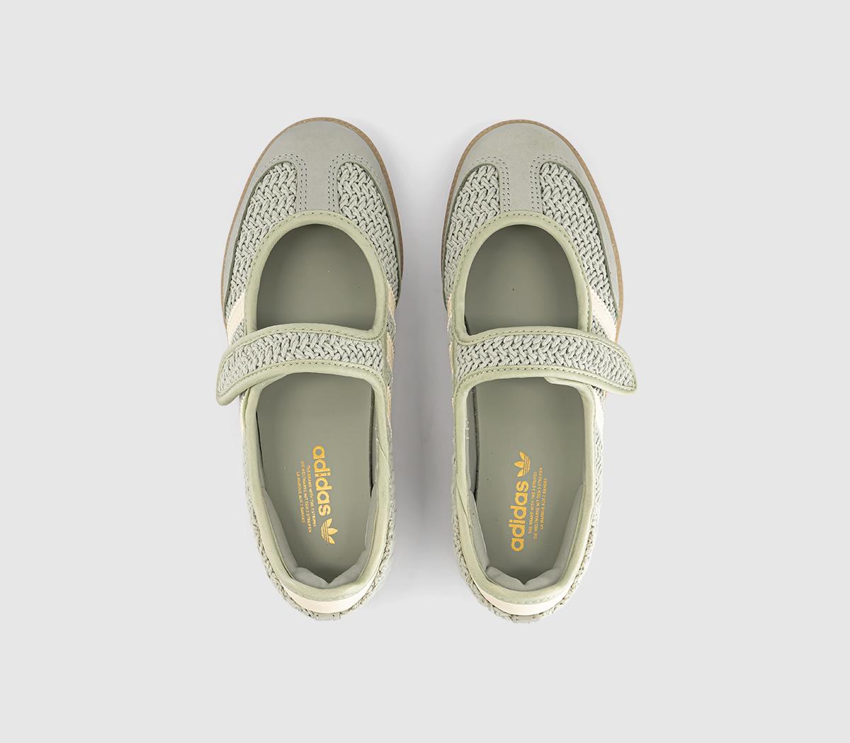 adidasSamba Jane Ballet TrainersHalo Green Warm Vanilla Gold Metallic