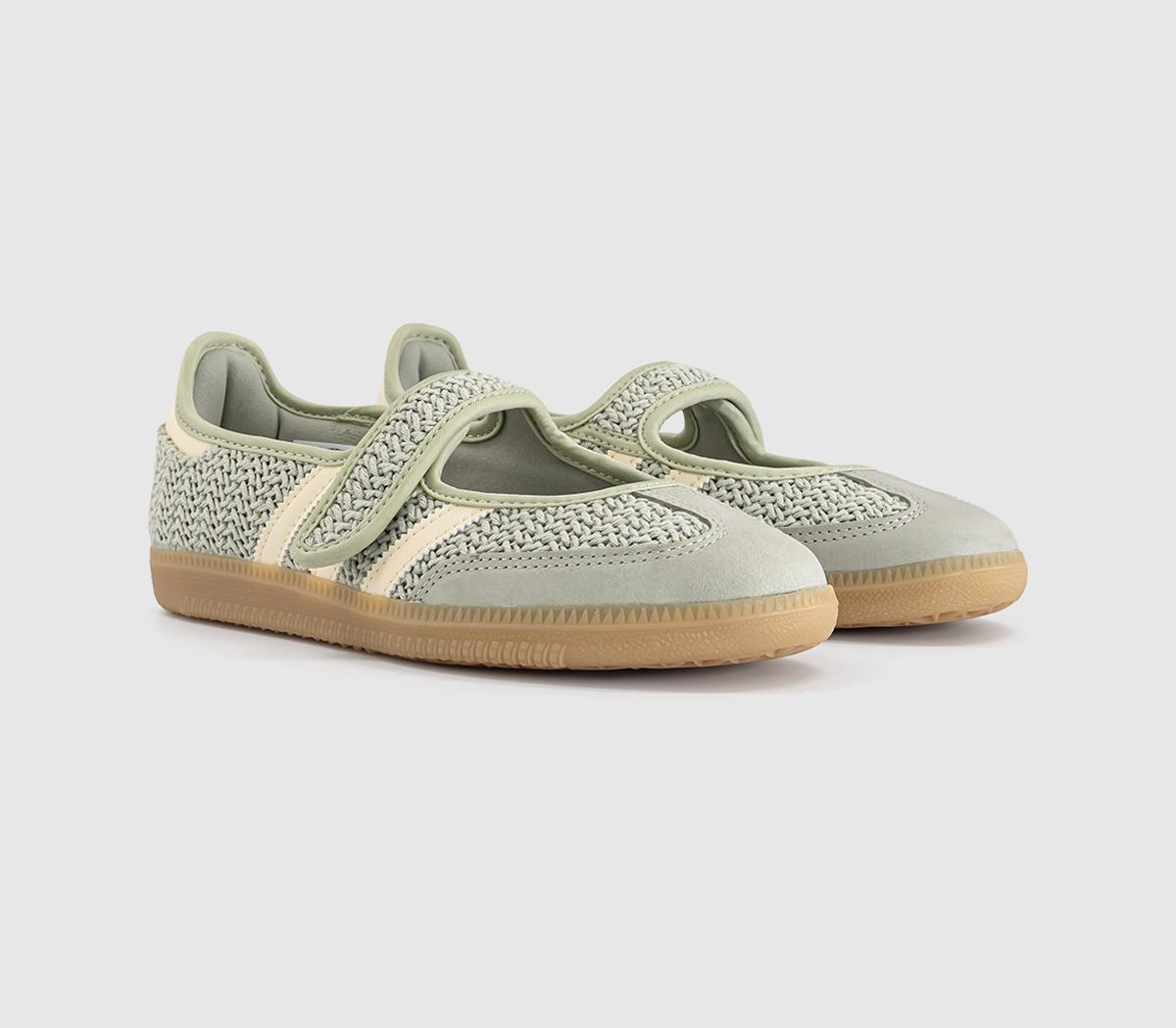 adidasSamba Jane Ballet TrainersHalo Green Warm Vanilla Gold Metallic