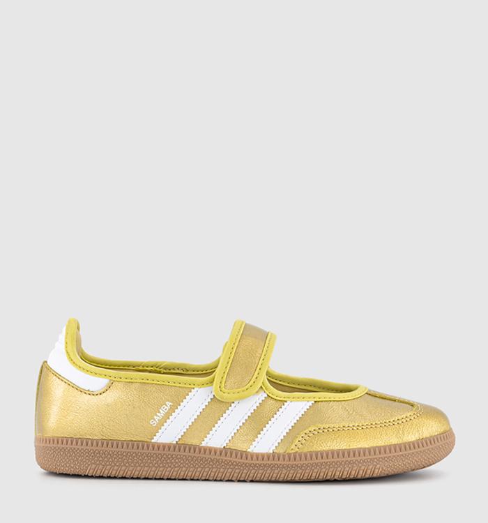 adidas Samba Jane Ballet Trainers Gold Metallic White Gum
