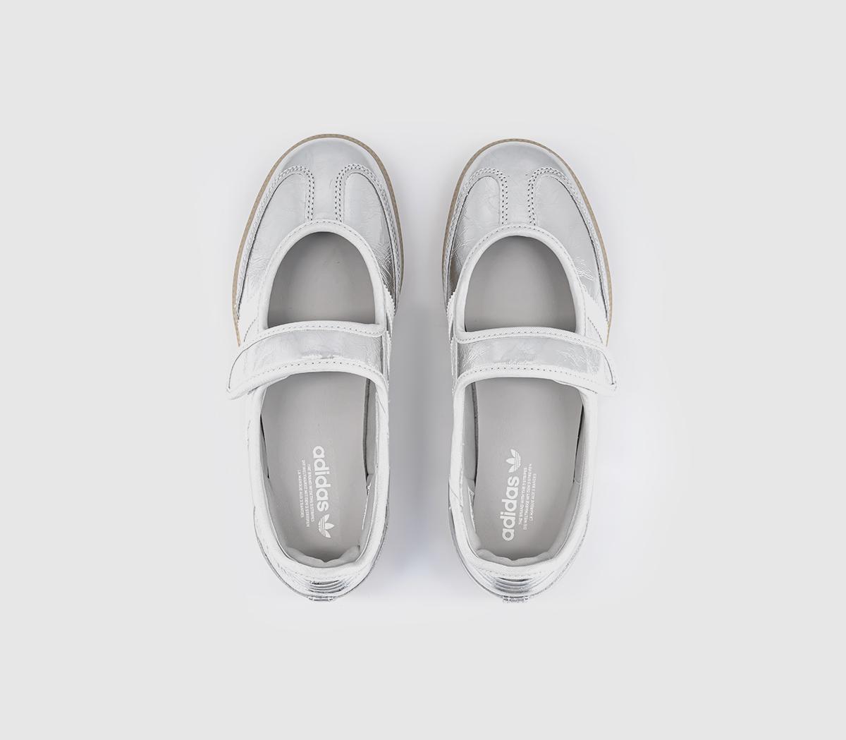 adidasSamba Jane Ballet Metallic TrainersSilver Metallic Offwhite Gum
