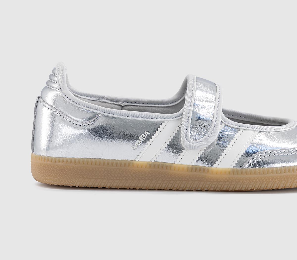 adidasSamba Jane Ballet Metallic TrainersSilver Metallic Offwhite Gum