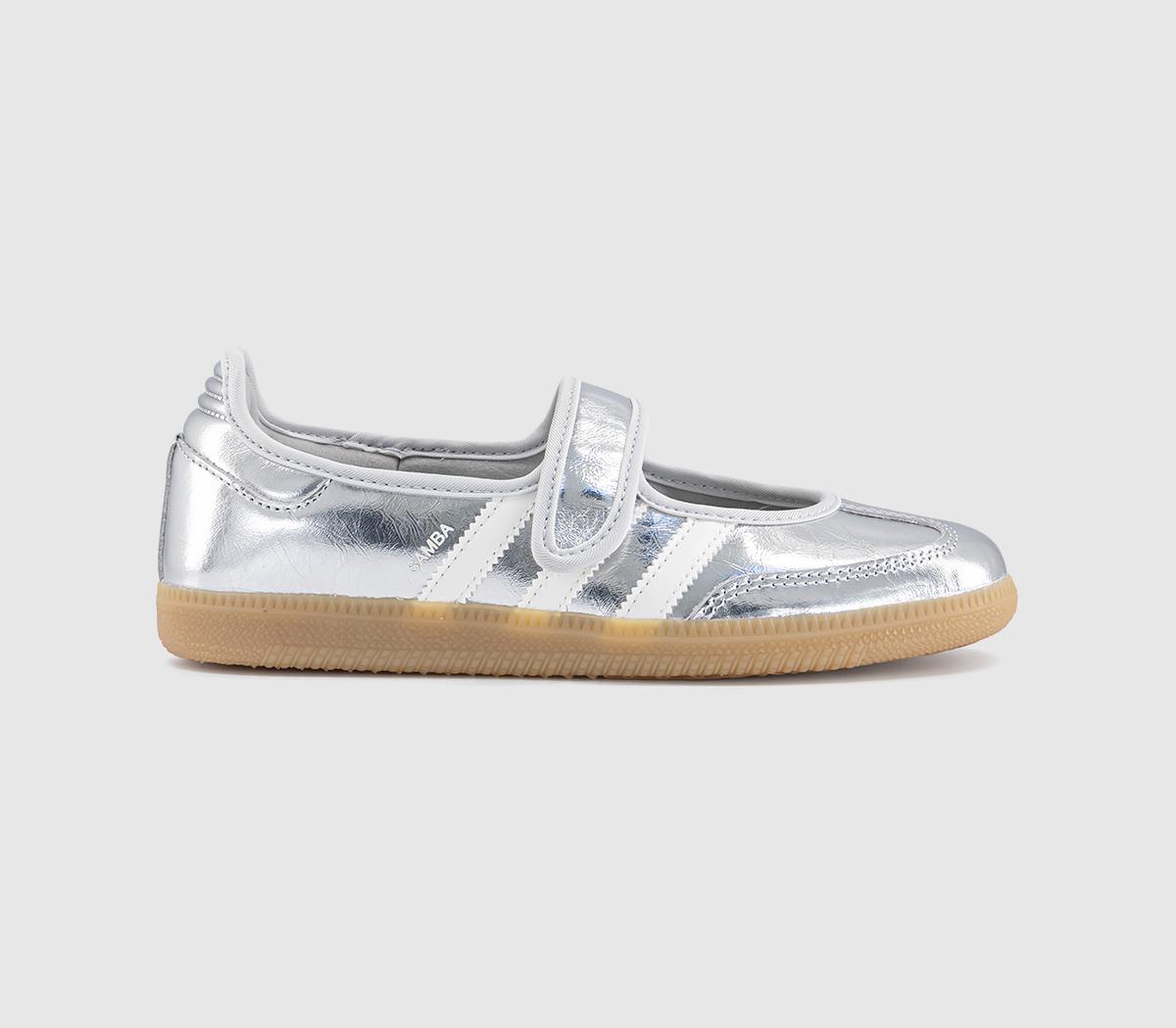 adidasSamba Jane Ballet Metallic TrainersSilver Metallic Offwhite Gum