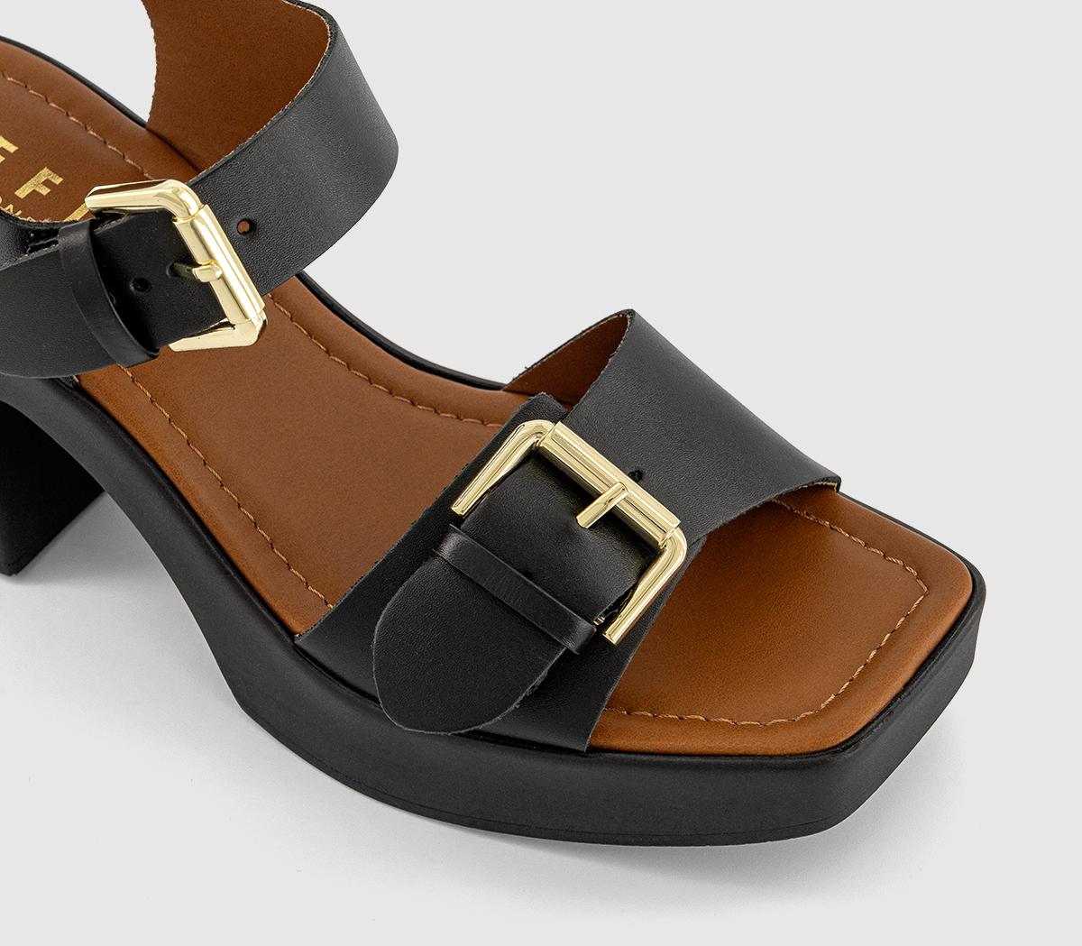 OFFICEMarseille Two Part Heeled Sandals OFFICEMarseille Two Part Heeled SandalsBlack Leather