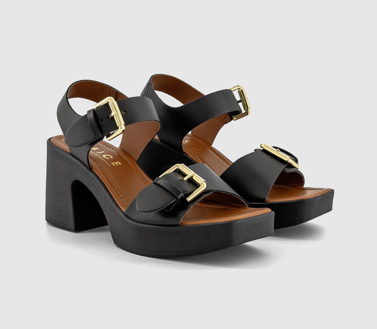 OFFICEMarseille Two Part Heeled Sandals OFFICEMarseille Two Part Heeled SandalsBlack Leather
