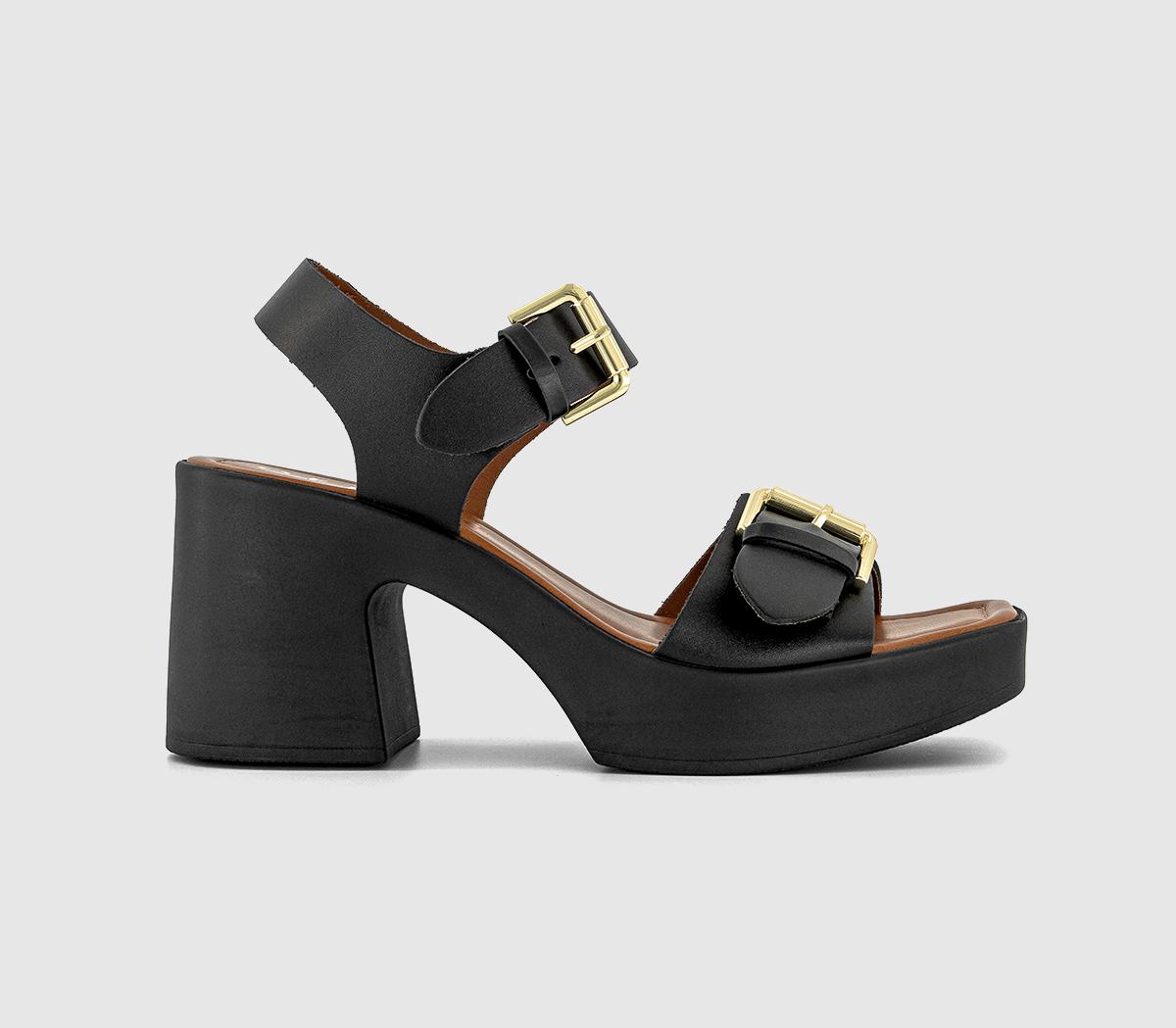 OFFICEMarseille Two Part Heeled Sandals OFFICEMarseille Two Part Heeled SandalsBlack Leather