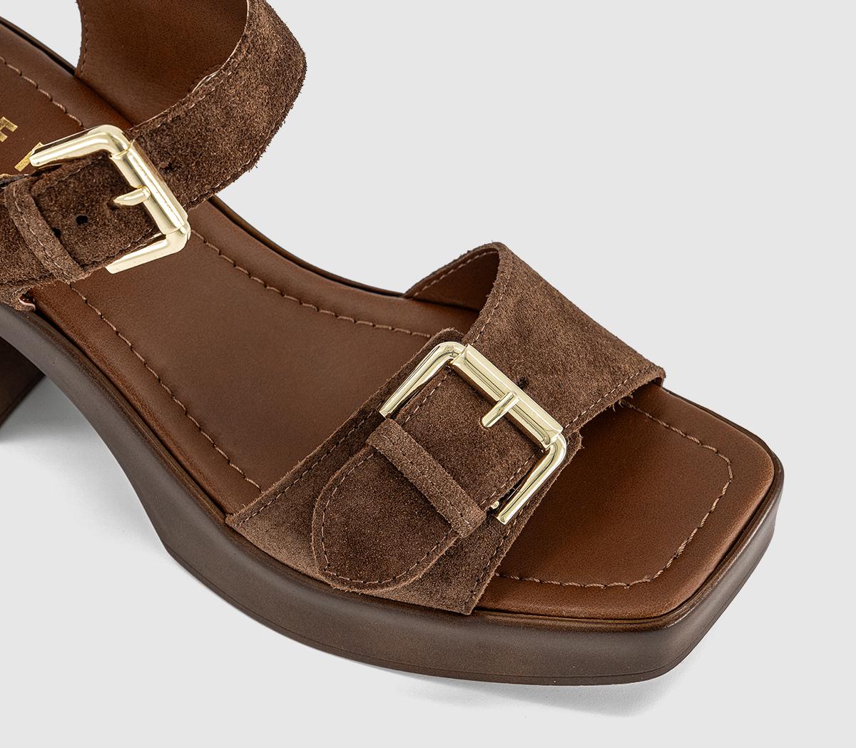 OFFICEMarseille Two Part Heeled SandalsTan Suede