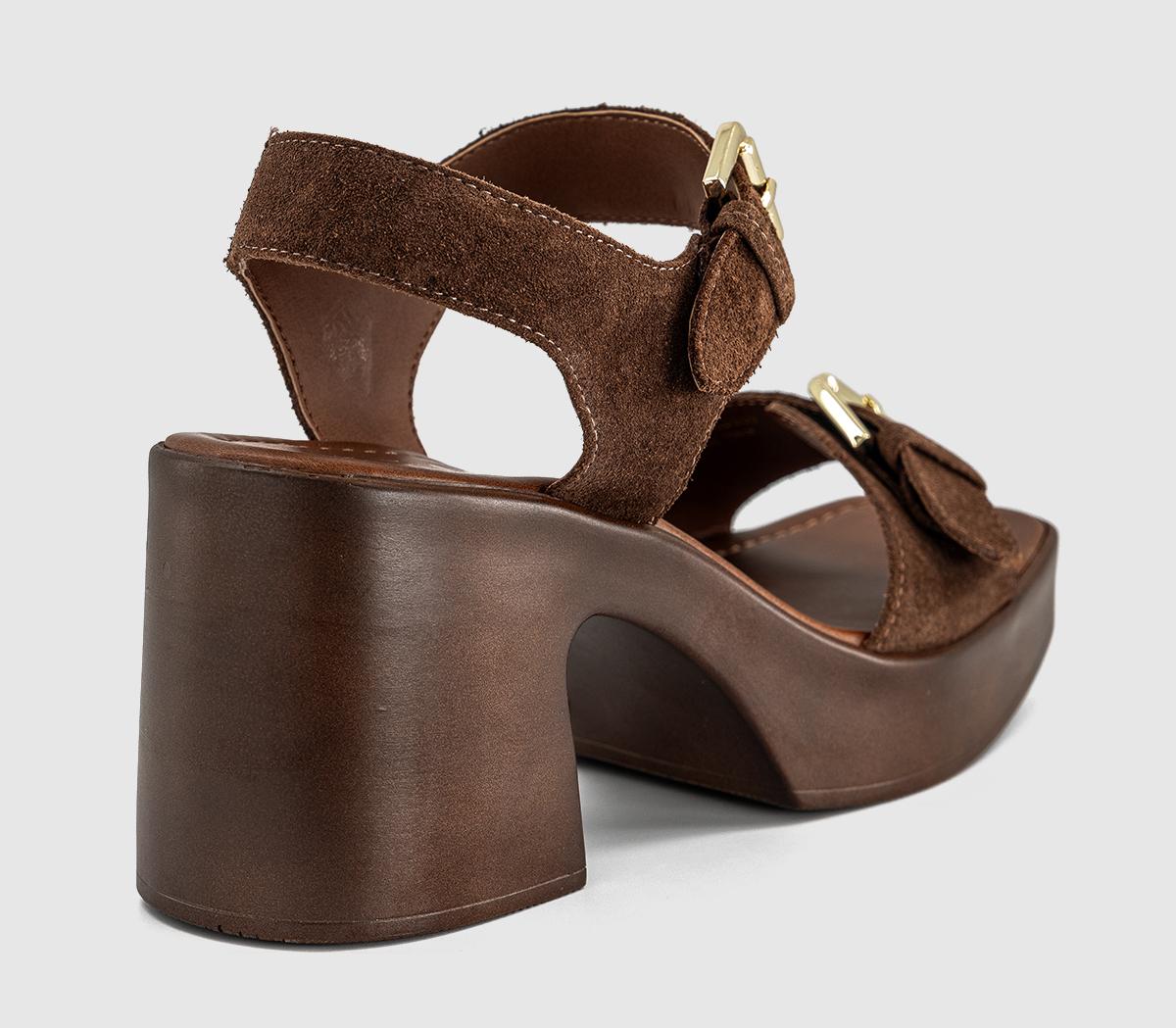 OFFICEMarseille Two Part Heeled SandalsTan Suede