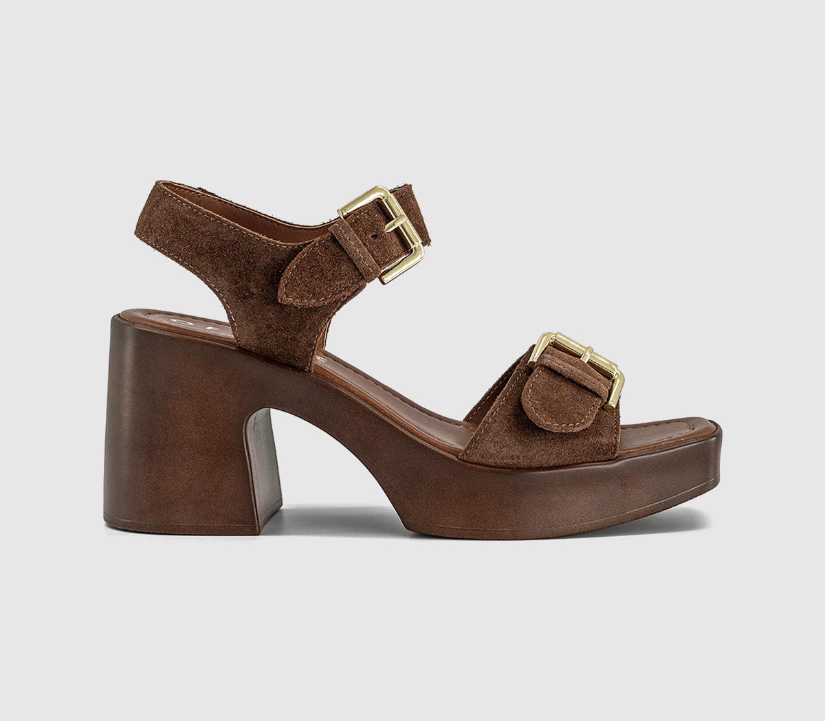 OFFICEMarseille Two Part Heeled SandalsTan Suede
