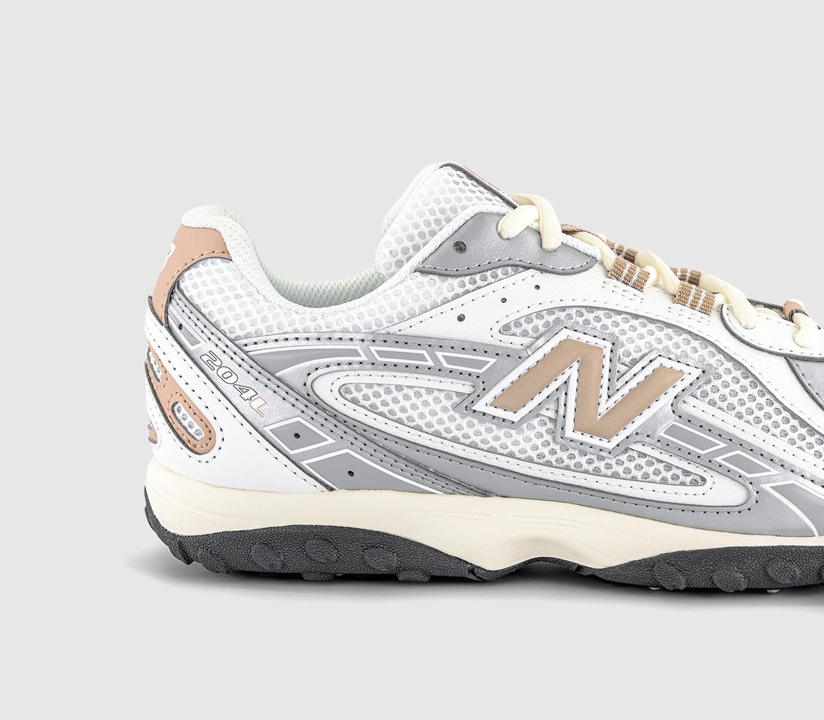 New Balance204L TrainersSilver Metallic Off White Brown