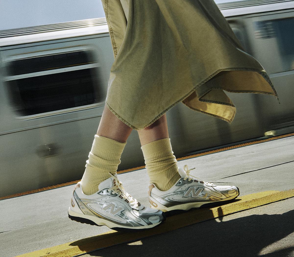 New Balance204L TrainersSilver Metallic Off White Brown