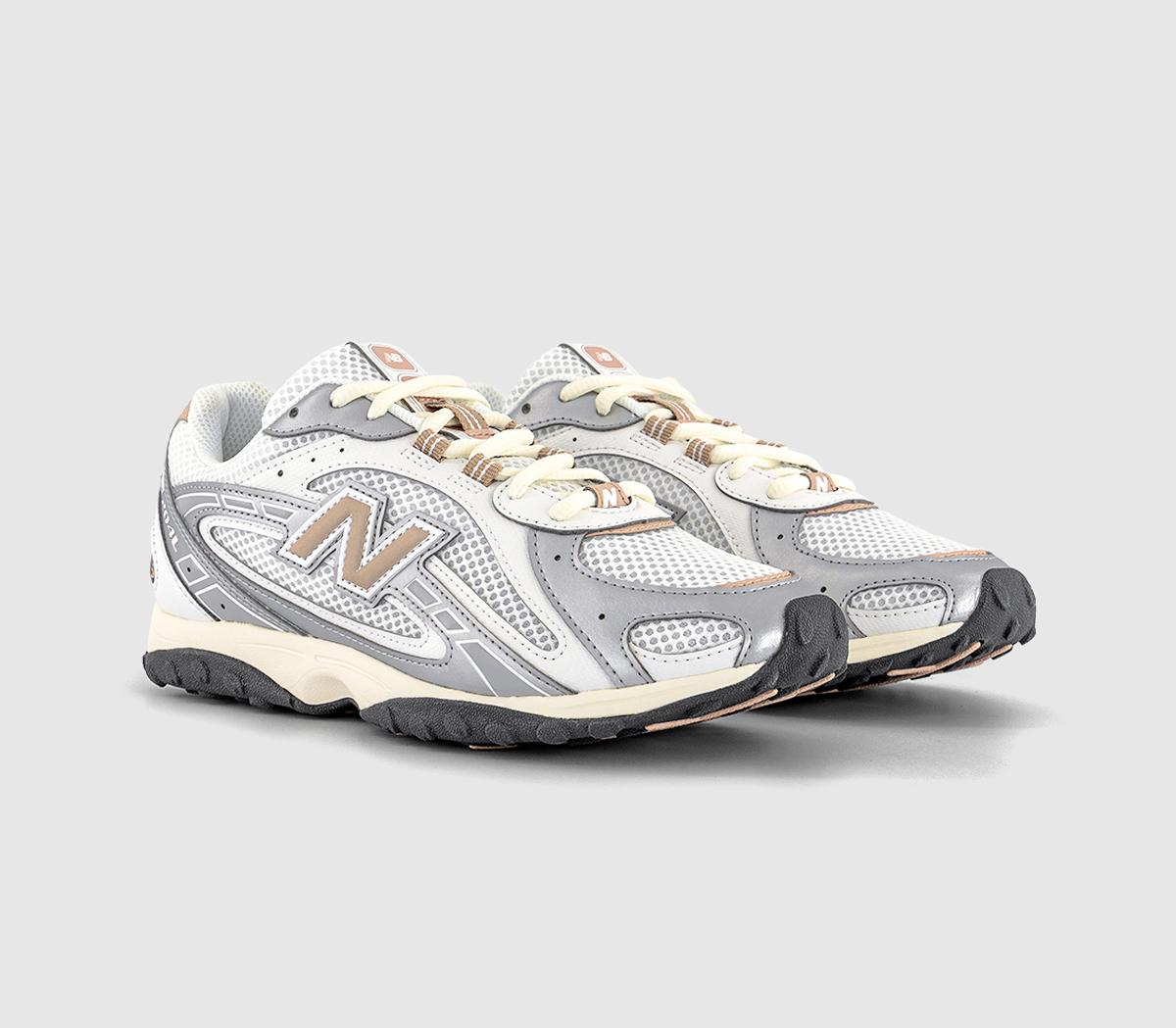 New Balance204L TrainersSilver Metallic Off White Brown