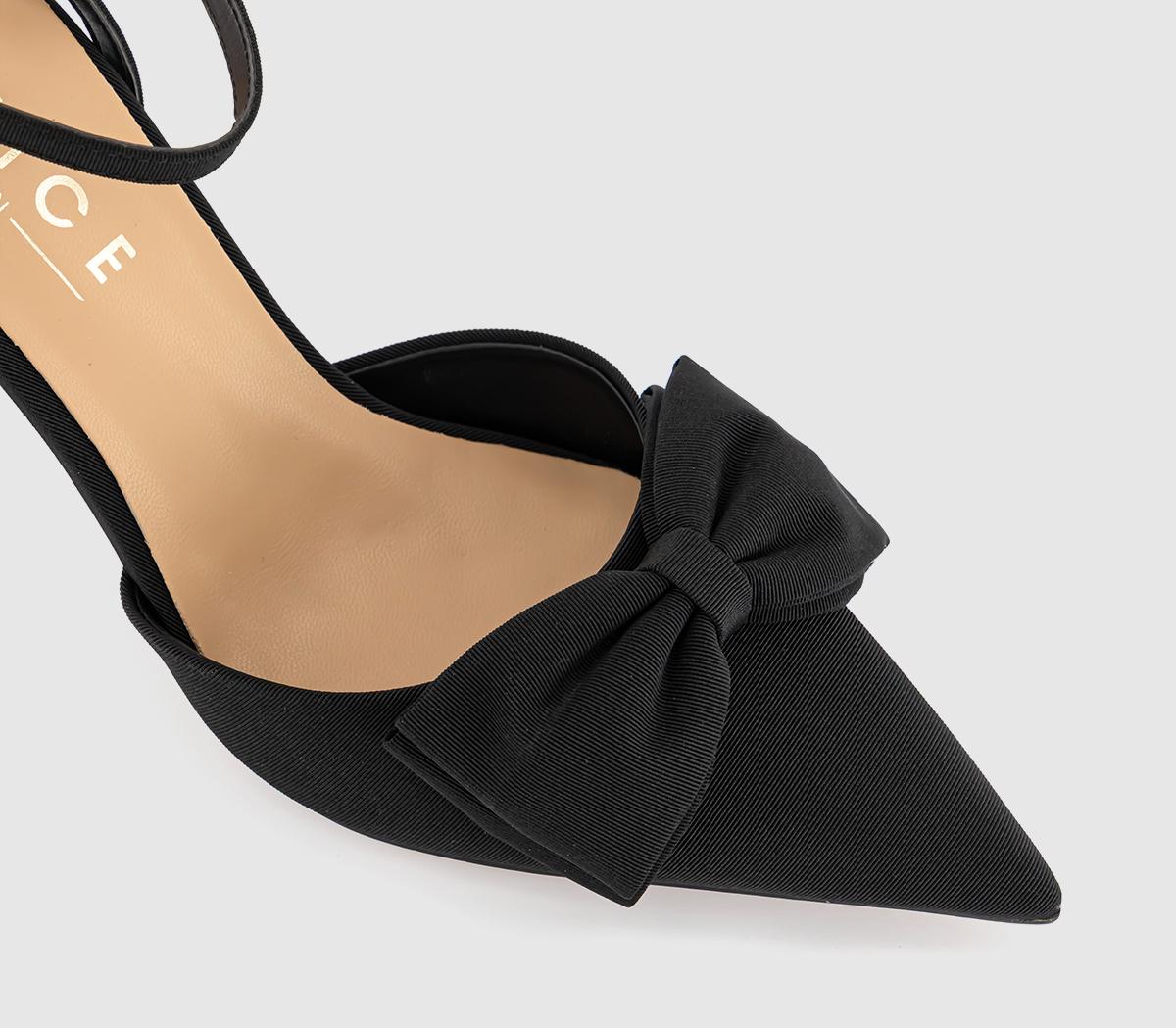OFFICEHalo Bow Detail Two Part Court Heel OFFICEHalo Bow Detail Two Part Court HeelBlack