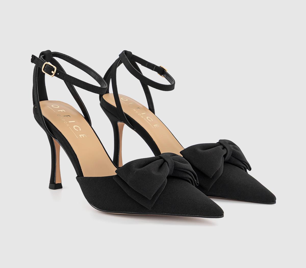 OFFICEHalo Bow Detail Two Part Court Heel OFFICEHalo Bow Detail Two Part Court HeelBlack