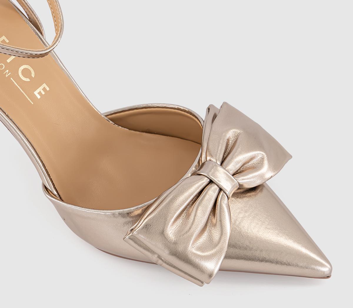 OFFICEHalo Bow Detail Two Part Court Heel OFFICEHalo Bow Detail Two Part Court HeelPale Bronze
