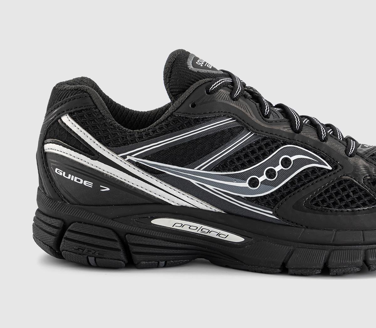 SauconyProgrid Guide 7 TrainersBlack Silver