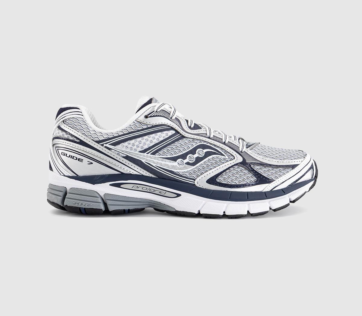 Saucony Progrid Guide 7 Trainers Fog Naval In  Grey in  Size 6, Offspring