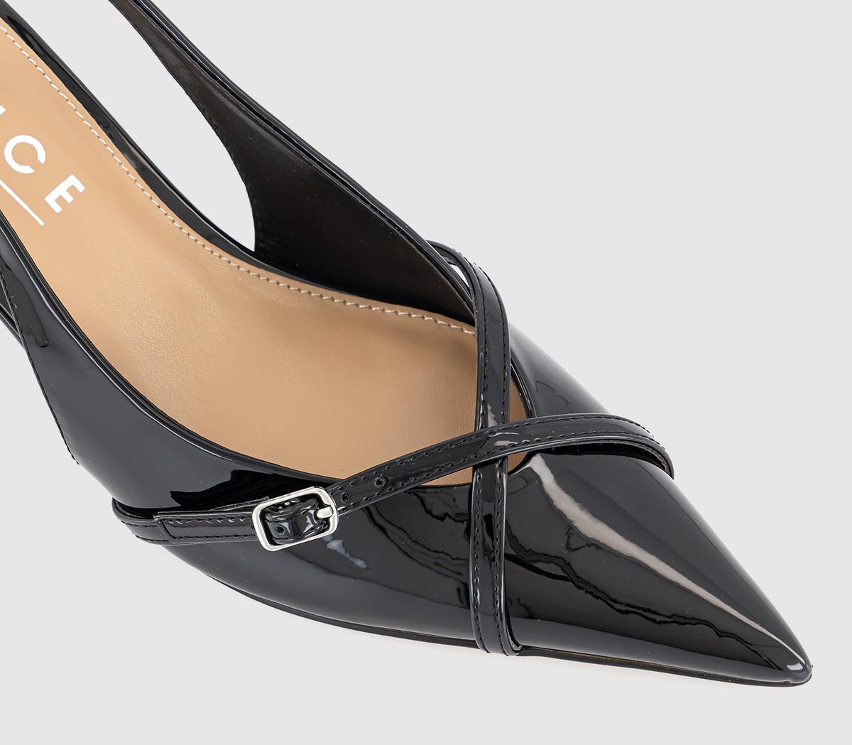 OFFICEMason Buckle Strap Slingback Heels OFFICEMason Buckle Strap Slingback HeelsBlack