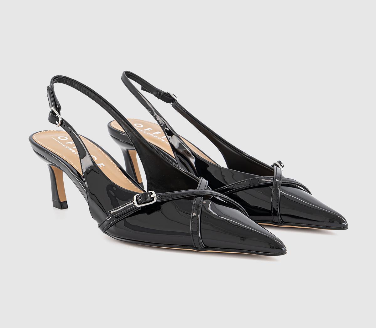 OFFICEMason Buckle Strap Slingback Heels OFFICEMason Buckle Strap Slingback HeelsBlack