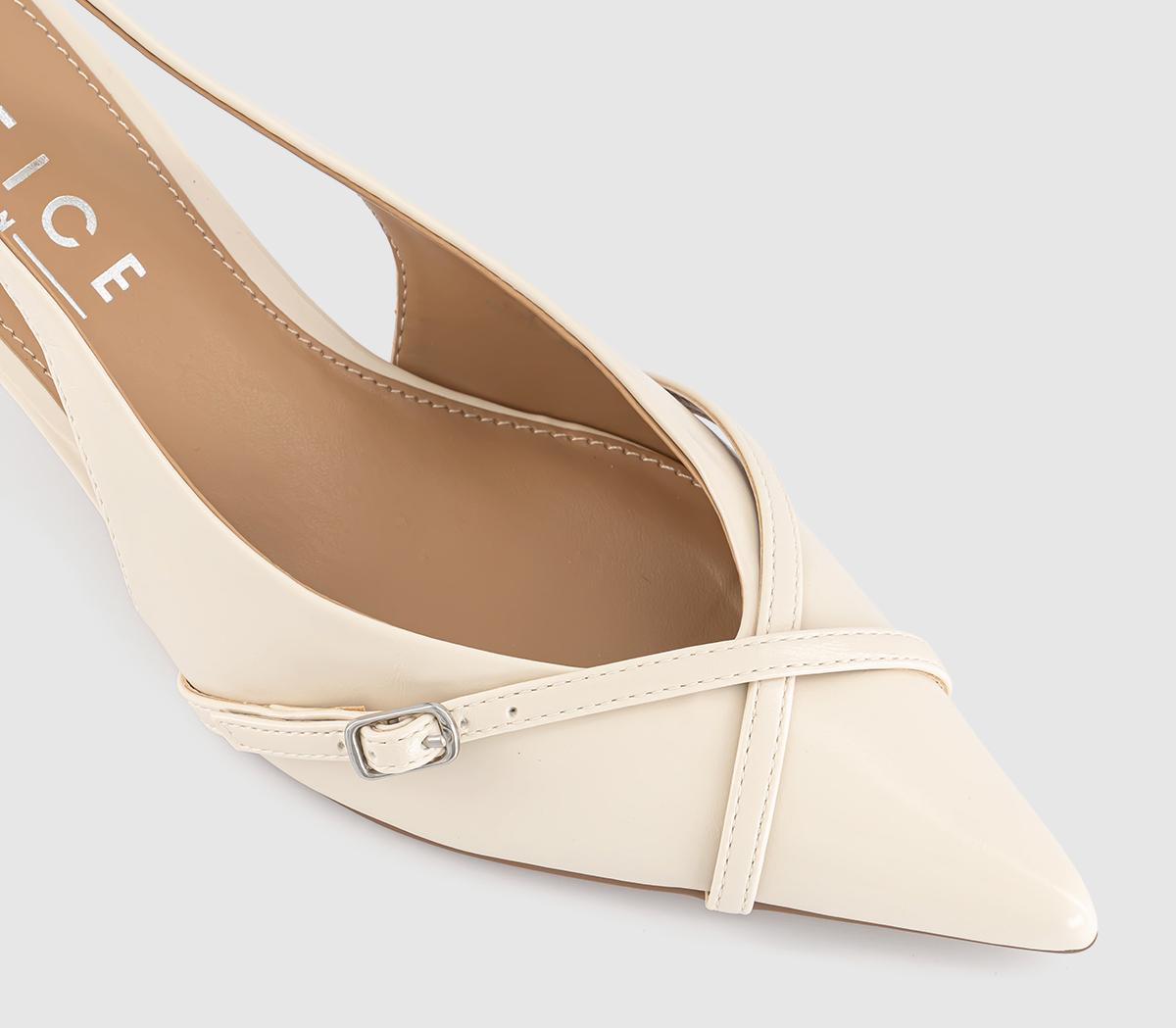 OFFICEMason Buckle Strap Slingback Heels OFFICEMason Buckle Strap Slingback HeelsOff White