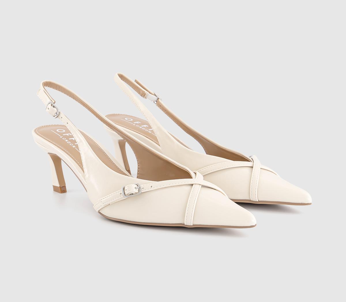 OFFICEMason Buckle Strap Slingback Heels OFFICEMason Buckle Strap Slingback HeelsOff White