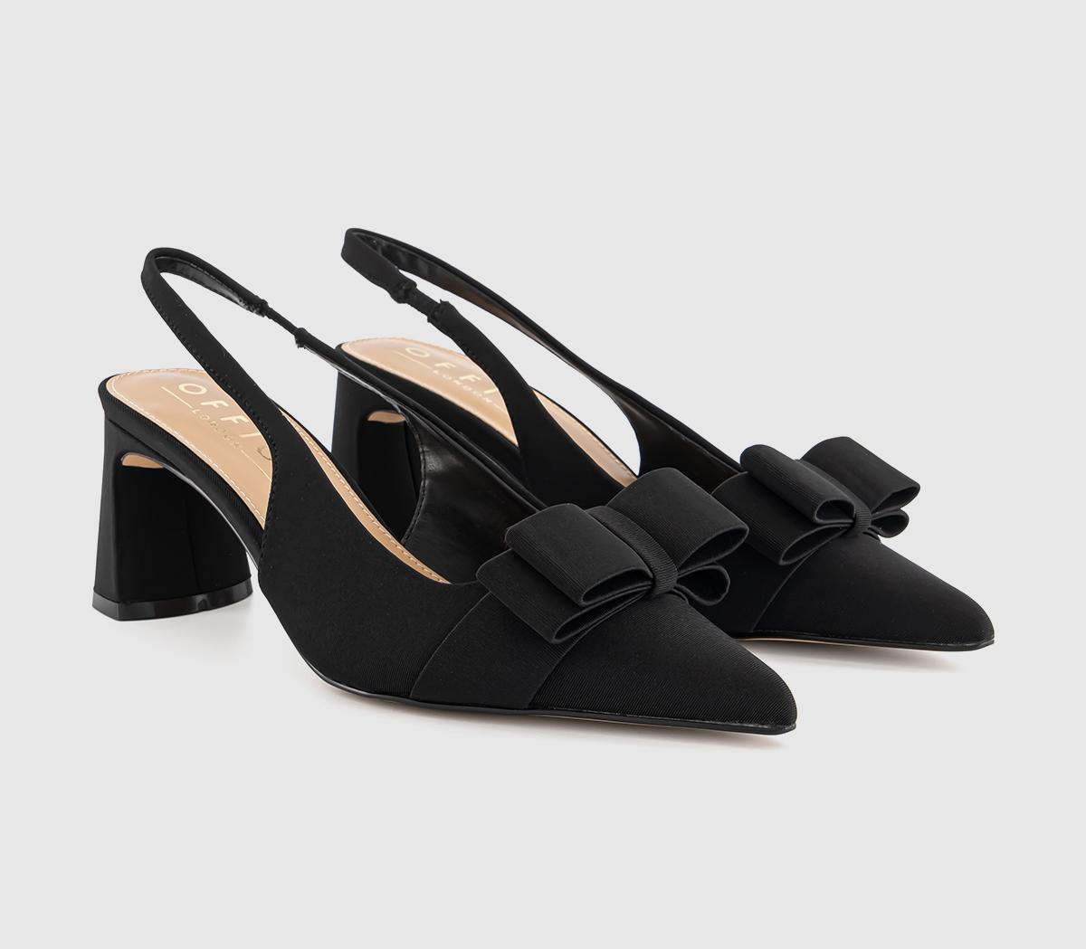 OFFICEMilly Bow Detail Block Court HeelsBlack