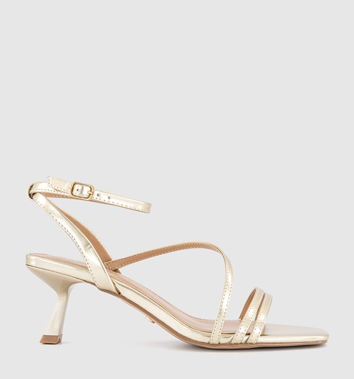 OFFICE Millennium Strappy Heeled Sandals Gold
