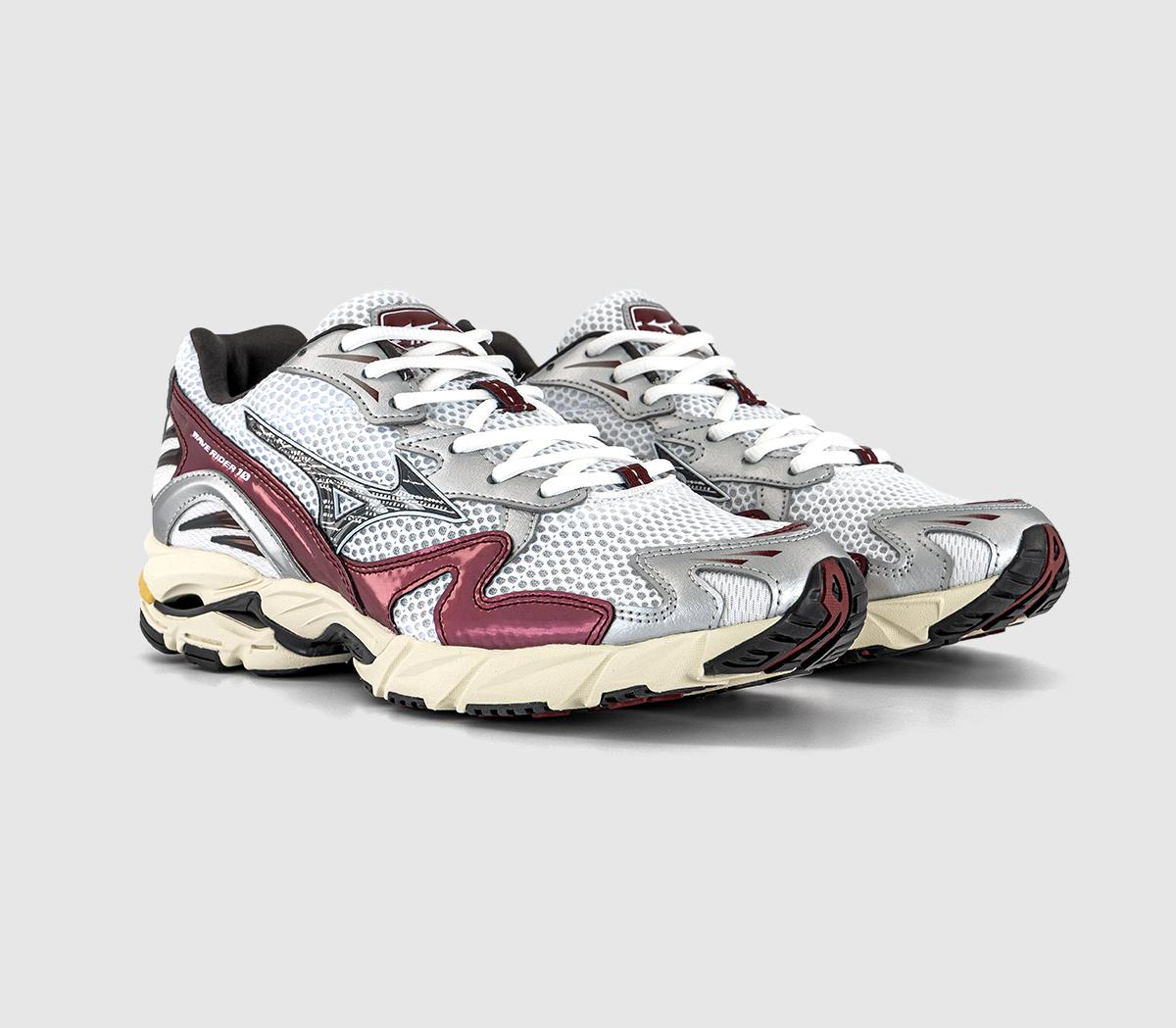 MizunoWave Rider 10 Sport TrainersWhite Black Sand Syrah