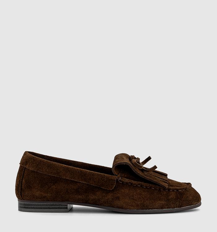 OFFICE Florys Moccasin Loafers Brown Suede