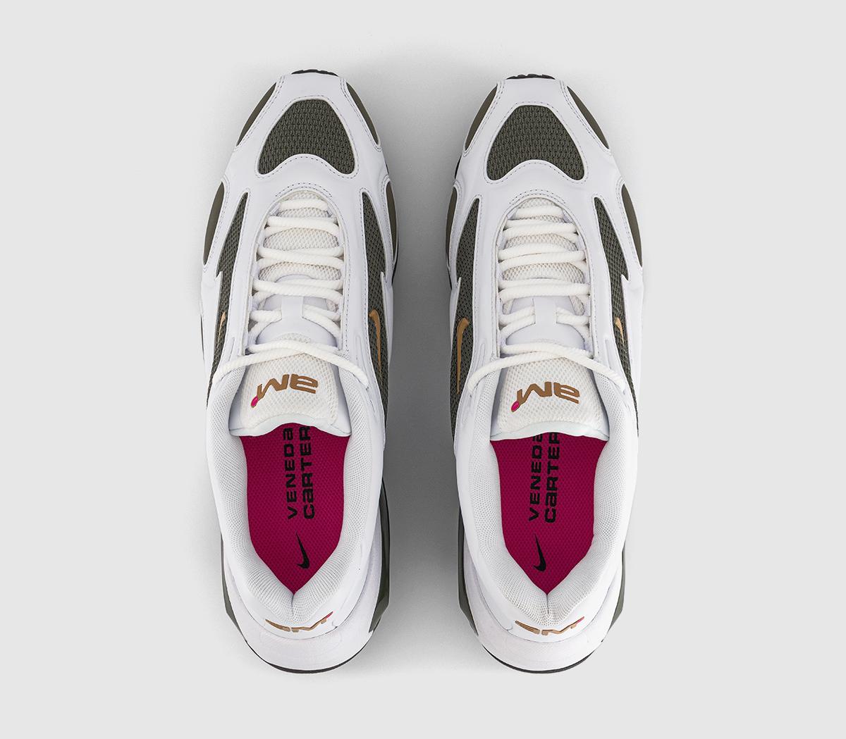 NikeWmns Nike Air Max Muse TrainersWhite Hyper Pink Cargo Khaki Velvet Brown Metallic