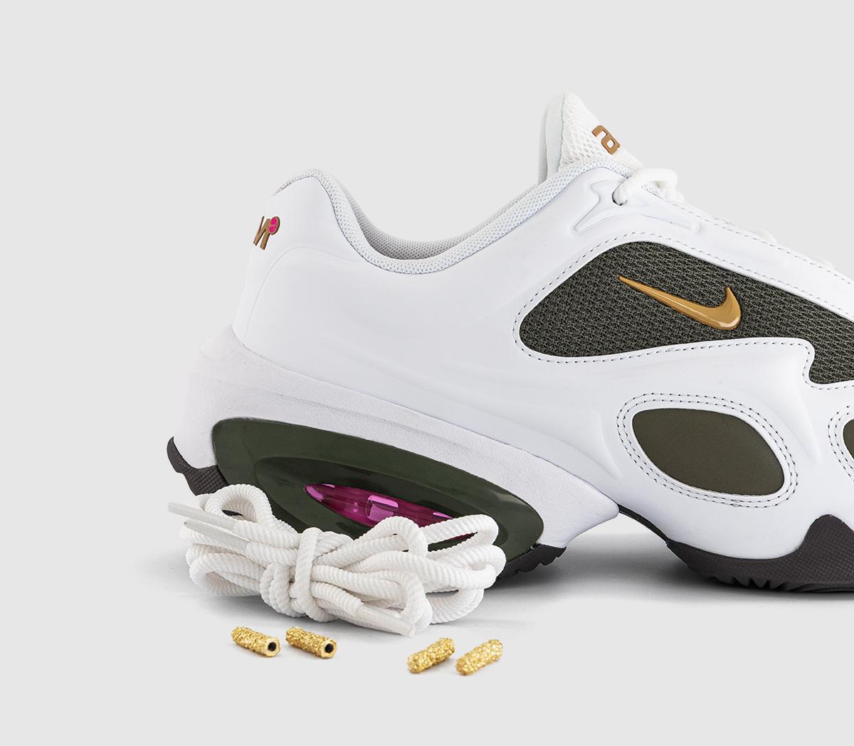 NikeWmns Nike Air Max Muse TrainersWhite Hyper Pink Cargo Khaki Velvet Brown Metallic