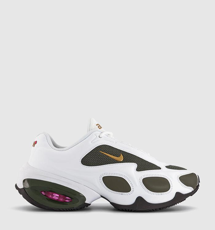 Nike Wmns Nike Air Max Muse Trainers White Hyper Pink Cargo Khaki Velvet Brown Metallic